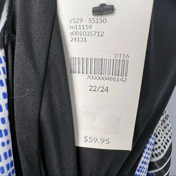 Lane Bryant Women’s Abstract Surplice Wrap Blouse Long Sleeve NWT Size 22/24 - Picture 9 of 12